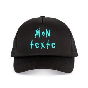 Casquette noire avec texte personnalisée par TSHIRT PERSO