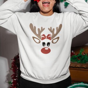 Pull de Noël Femme Renne Personnalisé