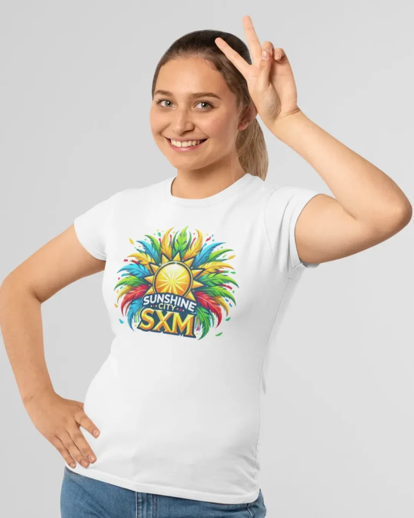 Tee Shirt Personnalisé : Créez un Vêtement Unique avec TSHIRT PERSO 29 Femme qui porte un t-shirt personnalisé dtf