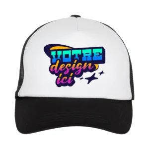 CASQUETTE TRUCKER PERSONNALISÉE NOIR BLANC