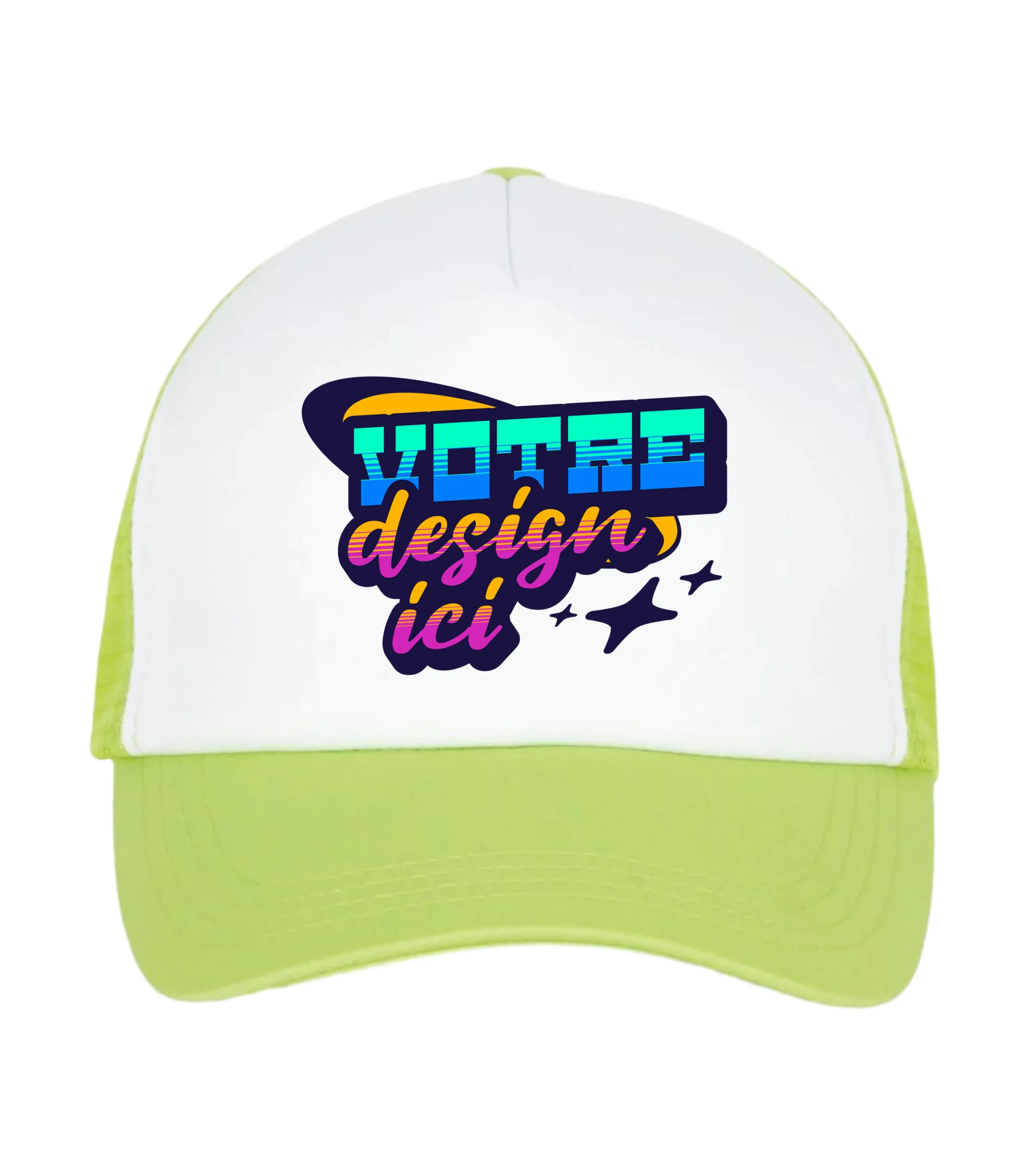 Casquette Snapback Trucker Personnalisée 8 CASQUETTE TRUCKER PERSONNALISÉE VERT CLAIR