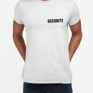 T-SHIRT SECURITE BLANC SMALL